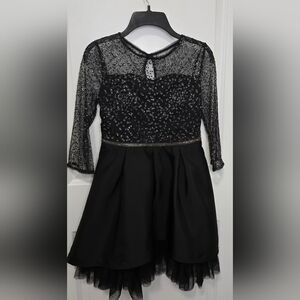 Girls Size 14 Black Dressy dress with‎ Rhinestones